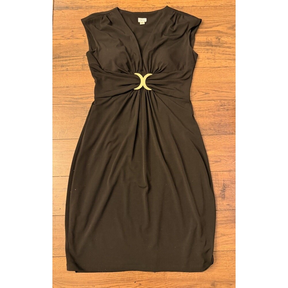 VTG Cache Black Cocktail Dress Sz 8 Lunar Moon Witch Whimsical Sophisticated C1